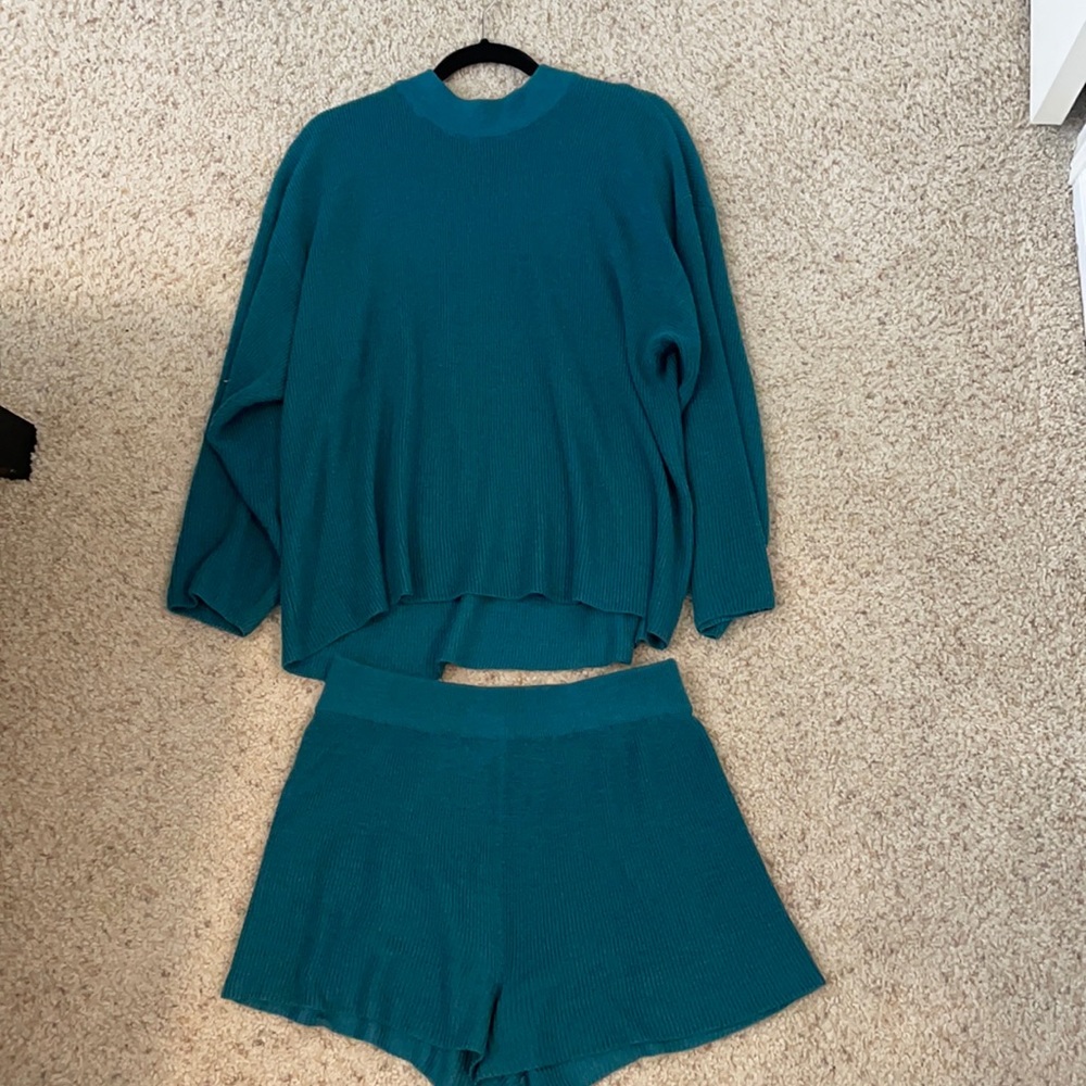 Free people beach solid Malibu surf set